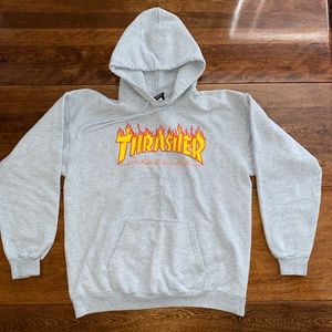 Vintage Thrasher Magizine Medium Gray Hoodie